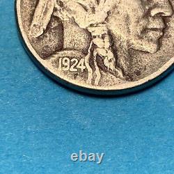 (1) Beautiful Toned Antique 1924-S Buffalo/Indian Head Nickel VERY FINE