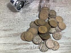 1 Roll Indian Head Cent-50 Coins-VG+ 102023-0018