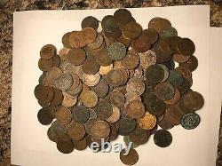 100 Coins 2 Rolls Mixed Indian Head Cent Pennies in CULL / JUNK / WORN condition