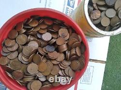 1000 wheat cents + 10 Indian head cents
