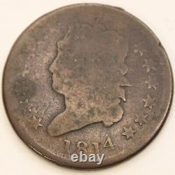 1814 Classic Head Large Cent US Coin Plain 4 Nice Value Coin Type Set