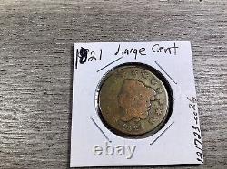 1821 Large Cent-Coronet Liberty Head Penny-121723-0026