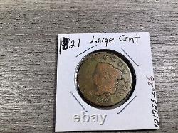1821 Large Cent-Coronet Liberty Head Penny-121723-0026