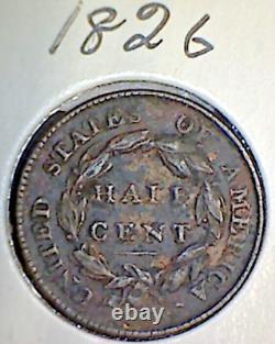 1826 Classic Head 1/2 Cent