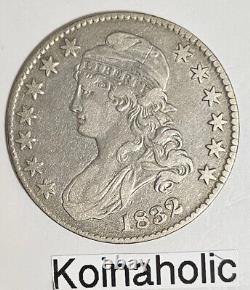 1832 25C Capped Bust Silver Half Dollar Rare Type, Fine If Only She Could Talk