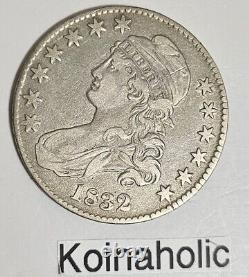 1832 25C Capped Bust Silver Half Dollar Rare Type, Fine If Only She Could Talk