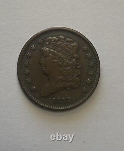1832 Classic Head Half Cent US 1/2 Cent Copper Penny Coin. Look At Pictures