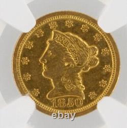 1850-O Quarter Eagle NGC AU55 $2.5 New Orleans Minted Liberty Head