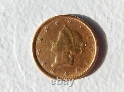 1853 $1 Liberty Head Gold Dollar
