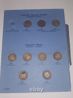 1856- 1909 Indian Head Cent Set in Whitman Folder Almost Complete Missing 9