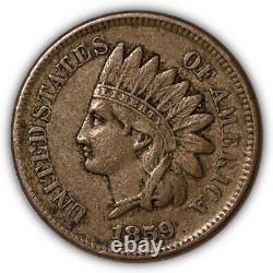 1859 Indian Head Cent Extremely Fine XF Coin #7488