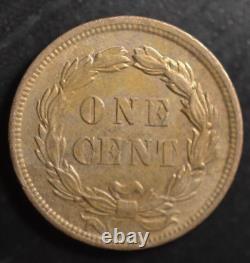1859 Indian Head Cent Penny Coin Original AU K5551