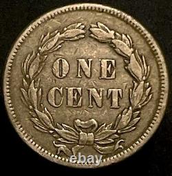 1859 Indian Head Cent Penny, First Year Date Issue without Shield On Reverse