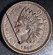 1860 Indian Head Cent Au Unc Pointed Bust Only 1,000,000 Minted