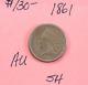1861 Indian Head Cent. Affordable Collectible Coin. Large Store Sale #15945