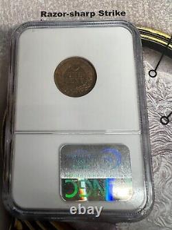 1863 Indian Head Cent NGC AU58 4 Diamonds -Very Rare RP-180
