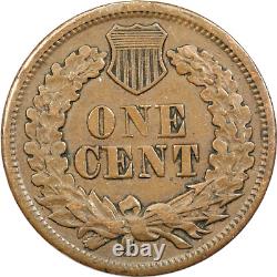 1864 Bronze Indian Head Cent 1C, About Uncirculated AU, Brown
