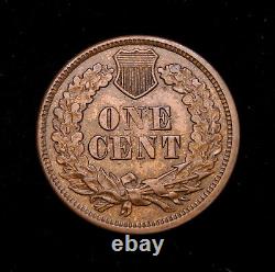 1865 Fancy 5 Indian Head Cent AU+