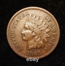 1868 Indian Head Cent VF+
