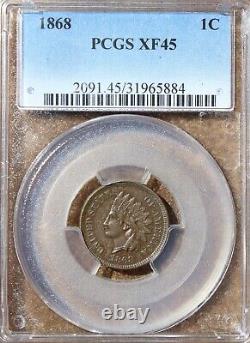 1868 XF45 Indian Cent, PCGS 31965884