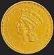 1876 Gold Usa Princess Head $1 Dollar Coin Type 3 Scarce Date