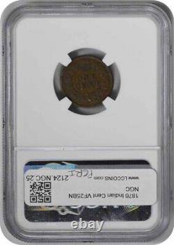 1876 Indian Cent VF25BN NGC