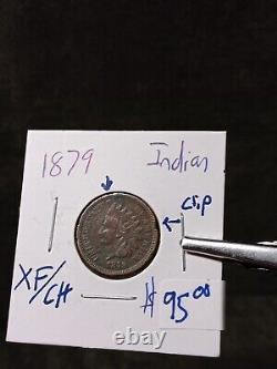 1879 Indian Head Cent/Penny With Clip Marks In XF CHOICE Condion A/231