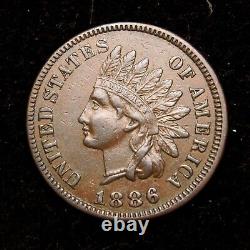 1886 Type-1 Indian Head Cent XF+