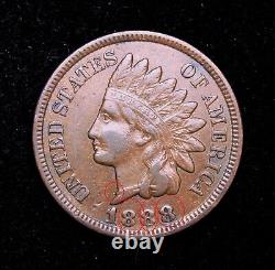 1888 Indian head cent penny XF Snow-2