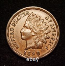 1890 Indian Head Cent AU+++