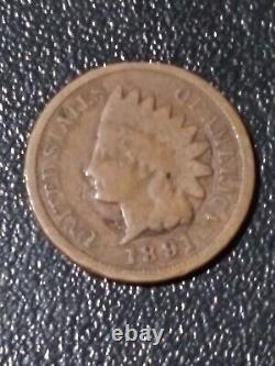 1891 Indian Head Cent Au Unc