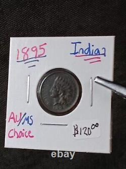1895 INDIAN HEAD CENT AU/MS Choice J/234