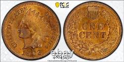 1902 Indian Head Cent, Snow-4. PCGS AU58. Tough in high grade! Major Die Gouge