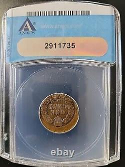 1902 Offset Indian Head Penny Au-58 Older Blue Anacs Holder Wow! Error Coin