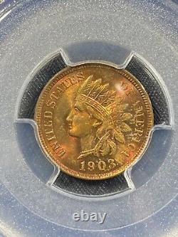 1903 Indian Head Cent PCGS MS64RB Blazing Red Toning With Gem Luster Super PQ