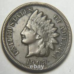 1908-S 1c Indian Head Cent. Attractive Circulated Example