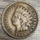 1908 S Indian Head Cent Key Date Nice Details, Slight Corrosion