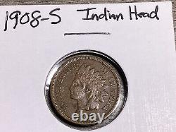 1908-S Indian Head Cent-Rare Coin-Extra Fine-100123-0082
