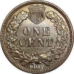 1908-S Indian Head Cent Semi-Key Brown Circulated Diamonds SHARP Details BU 8S2