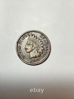1909 S Indian Head Cent Vf+ Full Liberty Key Date
