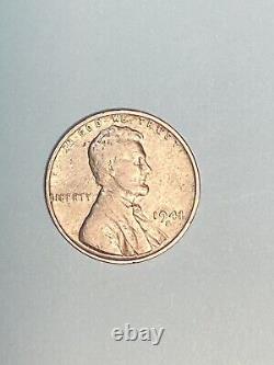 1941-S Lincoln Wheat Cent Circulated Very Fine Coin Rim Error L (Liberty)