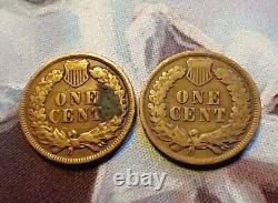 2x 1903 Indian Head 1c Pennies