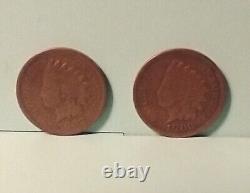 2x 1903 Indian Head 1c Pennies