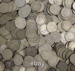 2x ROLLS (80) LIBERTY HEAD V NICKELS USA 5c AVERAGE CIRCULATED CONDITION