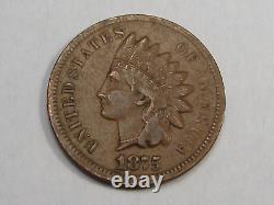 Better Date STRONG VF 1875 Indian Head Penny. #1