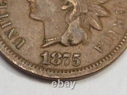 Better Date STRONG VF 1875 Indian Head Penny. #1
