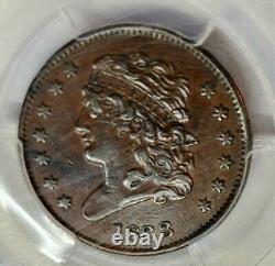 CHOICE 1833 Classic Head Half Cent 1/2C PCGS AU-53 Almost Uncirculated Type Coin