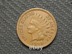 COIN SALE! AU 1909 INDIAN HEAD CENT PENNY withDIAMONDS & FULL LIBERTY #460