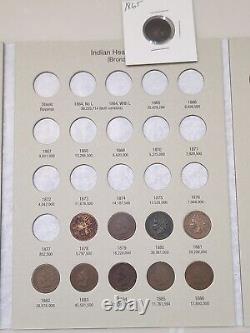 Flying Eagle Indian Head Penny Cent Coin Collection (1857 to 1909) 34 coins