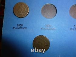Flying Eagle Indian Head Penny Cent Coin Collection #O-6-30 1857 to 1909